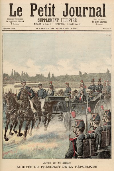 Truppenparade, 14. Juli: Ankunft des Präsidenten der Republik, aus 